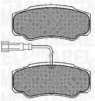 MAGNETI MARELLI 363916060573 -  Комплект тормозных колодок, дисковый тормоз